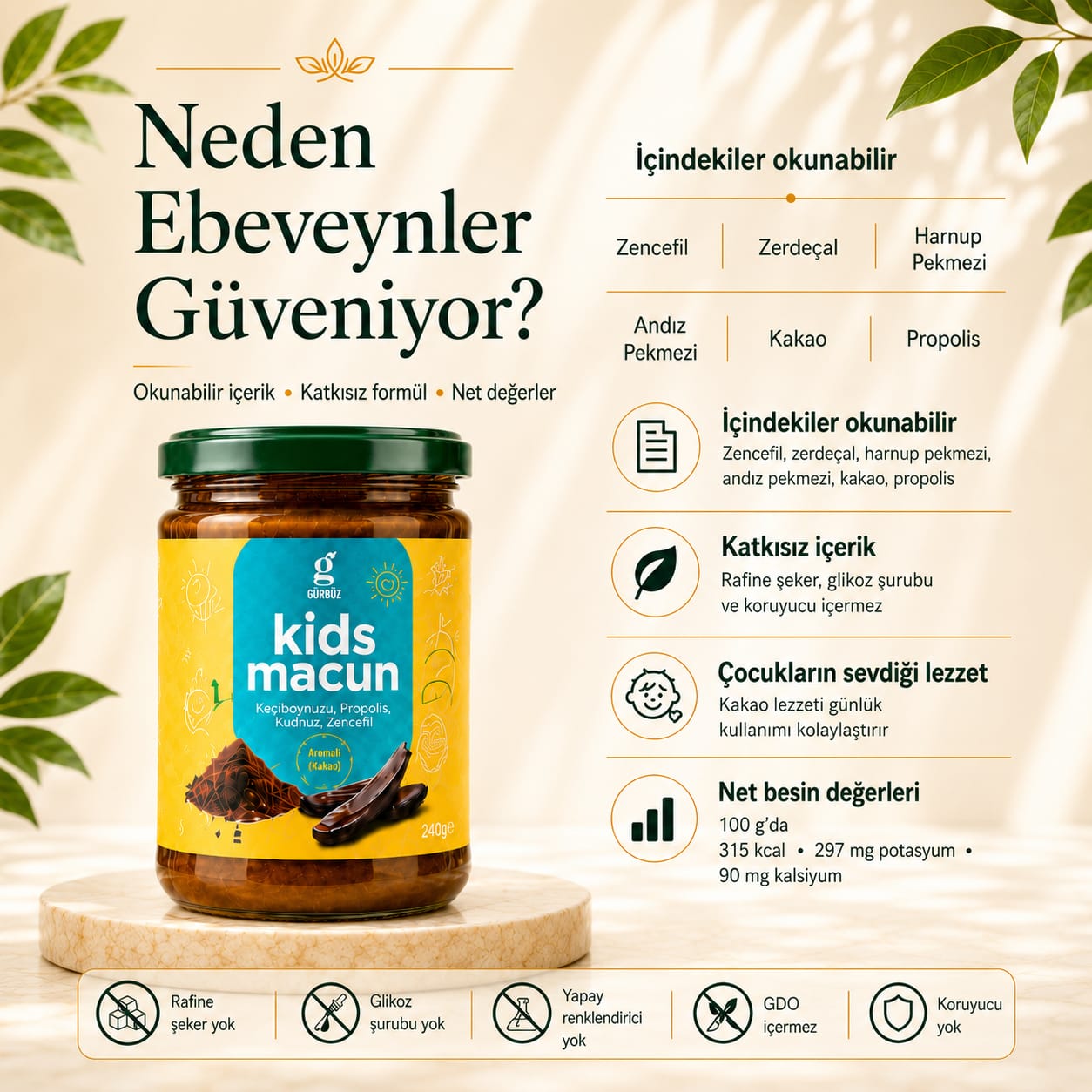 Kids Macun İçeriği ve Özellikleri
