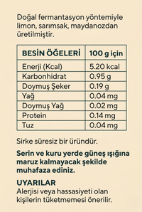 Limon Sirkesi İçindekiler