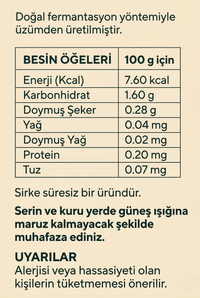 Üzüm Sirkesi İçindekiler
